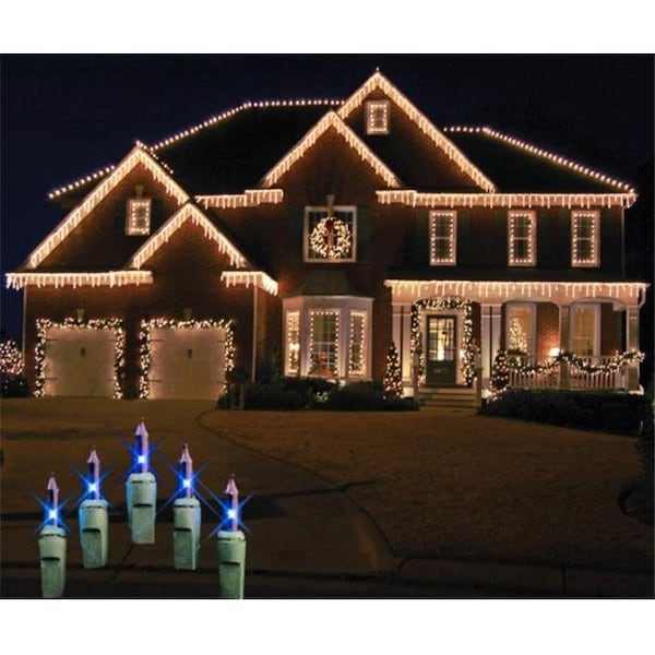 Winterland Winterland WL-IC100-B 6.5 in. Long Blue 100 Icicle Lights On Green Wire WL-IC100-B - main